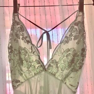 Gray maxi party dress